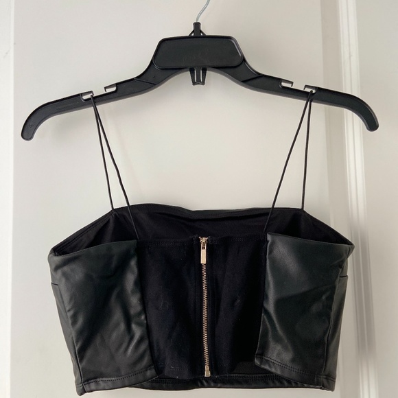 cropped leather tank - Picture 3 of 3